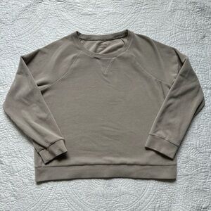 Marc New York Light Tan Textured Crewneck Sweatshirt